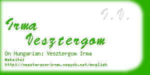 irma vesztergom business card